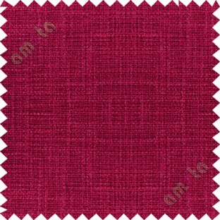 Dark red jute finish poly sofa upholstery fabric